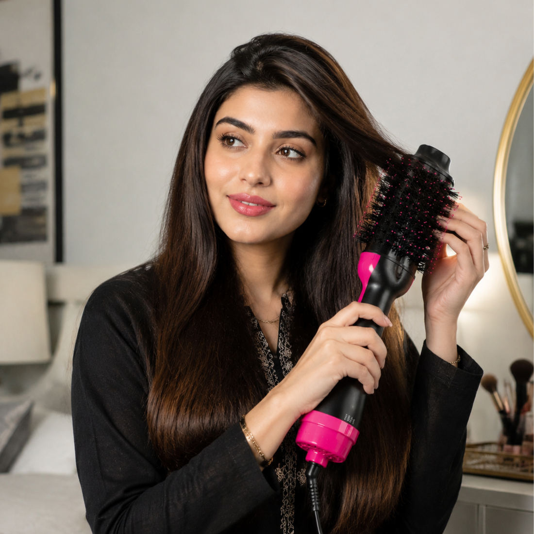 Hot Air Brush Multi-Function Hair Dryer (Premium Quality )